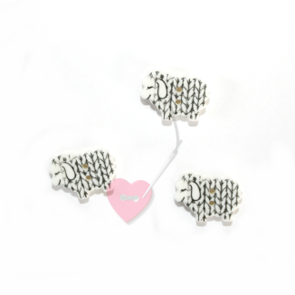 Knopf Strickschäfchen - Knopf in Schäfchenoptik 18mm