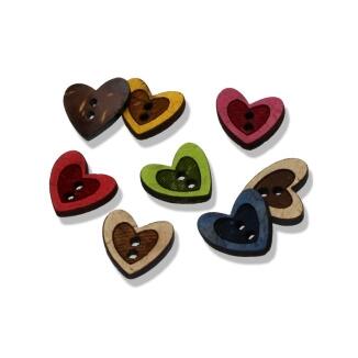 Kokosknopf 14mm Herz