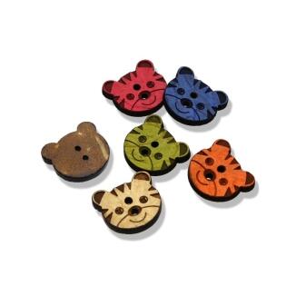 Kokosknopf 15mm Kleiner Tiger - Kokosknopf