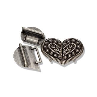 Jackenverschluss zum einhaken - Altsilber