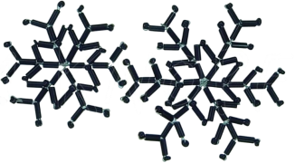 Jim Knopf - Eiskristall aus schwarzen Glasperlen Ø47mm