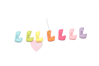 Buchstabenhits für Kids 18mm - 2-Loch Knopf L