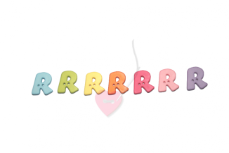 Buchstabenhits für Kids 18mm - 2-Loch Knopf R