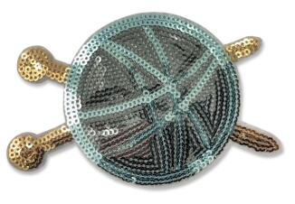 strickimicki - Pailletten Aufnäher Wollknäuel