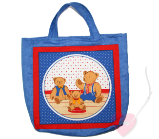 Handgenähte Kinder-Tragetasche Teddys Geschwister