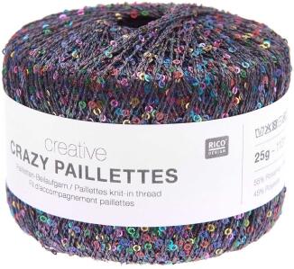 Rico Creative Crazy Paillettes 25g/110m Farbe 002 Anthrazit