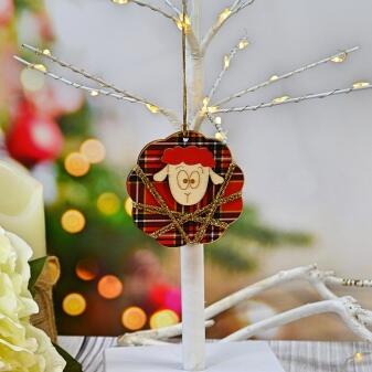Weihnachtsschmuck aus Holz - Merry Sheep Gertrud