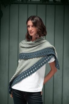 Rosy Green Wool Anleitung - Tuch Rosemary von Matilda Kruse