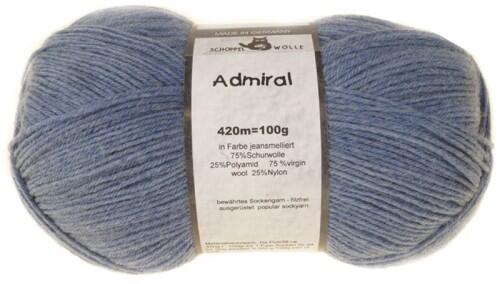 Schoppel Admiral 4fach-Sockenwolle Farbe jeans melliert hell