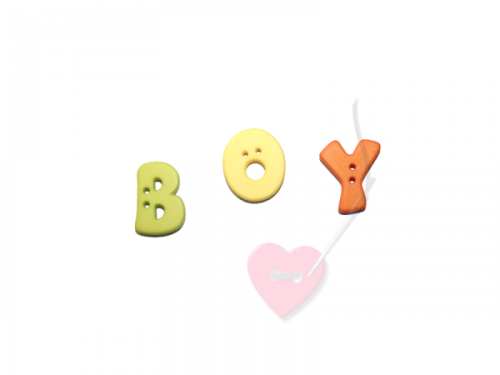 Buchstabenhits für Kids 18mm - 2-Loch Knopf  "B " - Beispielbild "boy " für Jungs
