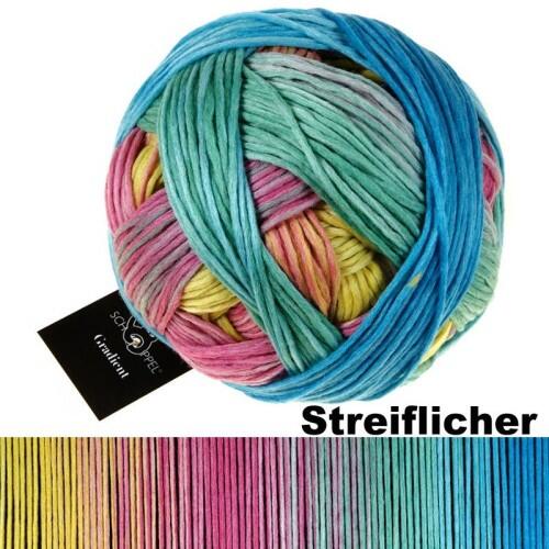 Schoppel Wolle Gradient - Merinogarn mit langem Farbverlauf Farbe: Streiflichter