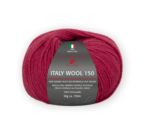 Pro Lana Italy Wool 150 50g Farbe: 130 Weinrot