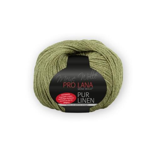 Pro Lana Pur Linen - Leinenbändchengarn Farbe: 72 oliv