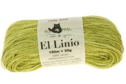 Schoppel Wolle El Linio - 100% Leinen Bändchengarn Farbe: Schilf