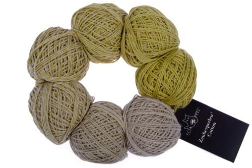 Schoppel Wolle Zauberperlen® Cotton 100g 7 Miniknäuel im Farbverlauf Oktavia Ocker - Taupe