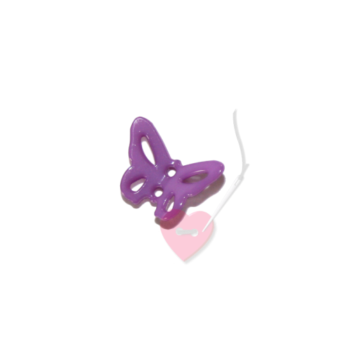 Zarter Schmetterling als Knopf oder Zierelement 15mm Farbe: Lila