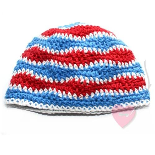 Kuschelweiche Baby-Mütze "Wellenreiter" für den Sommer aus Baumwolle und Kapok