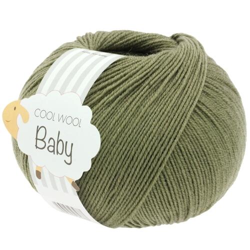 Lana Grossa Cool Wool Baby - extrafeines Merinogarn Farbe: 287 dunkeloliv