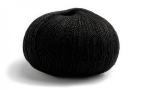 Lamana Piura - Lacegarn aus Baby-Alpaca Farbe: 01 schwarz