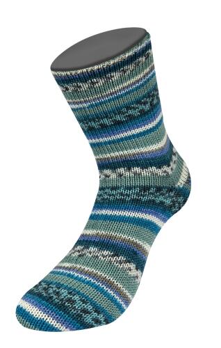 Lana Grossa Landlust Sockenwolle "Bunte Bänder " Farbe: 702