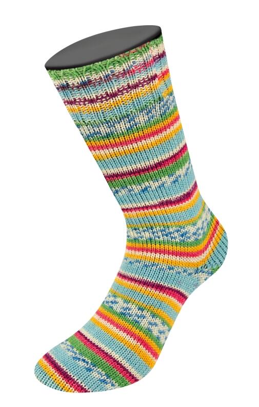 Lana Grossa Landlust Sockenwolle  Bunte Bänder  100g Farbe: 711