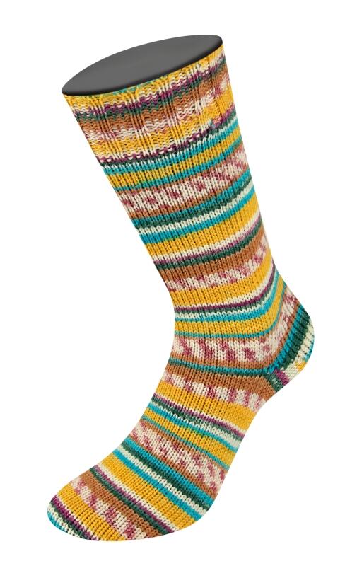 Lana Grossa Landlust Sockenwolle  Bunte Bänder  100g Farbe: 712