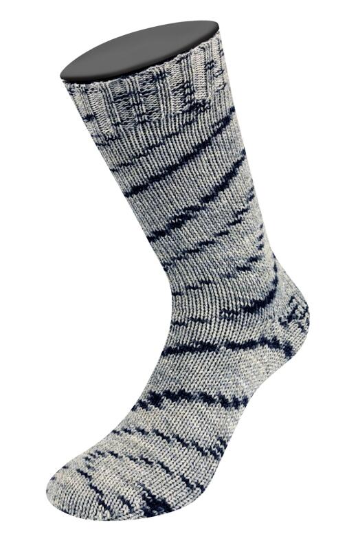 Lana Grossa Meilenweit 100 Denim MIX 100g Sockengarn Farbe: 4657
