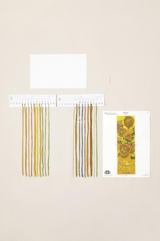 DMC The National Gallery Lesezeichen-Stickset Van Gogh Sonnenblumen
