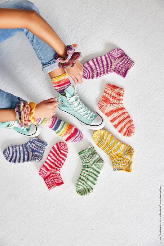 Lana Grossa Heft hand-dyed 2 Socken Meilenweit Merino hand-dyed