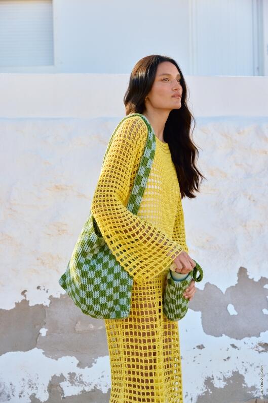 Lana Grossa Filati Häkeln 08 Häkelkleid, Tasche und Flaschenschutz