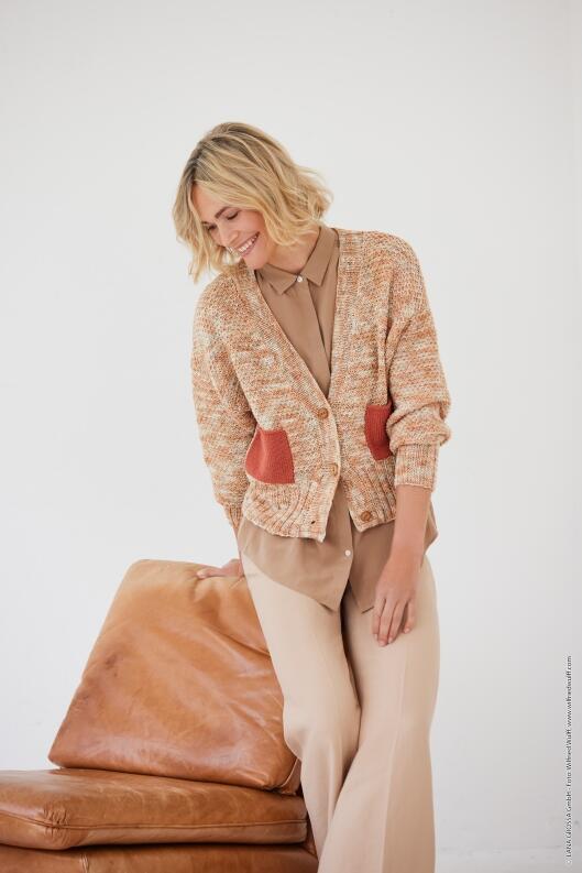 Lana Grossa hand-dyed 03 Modell 1 Cool Wool hand-dyed und Cool Wool