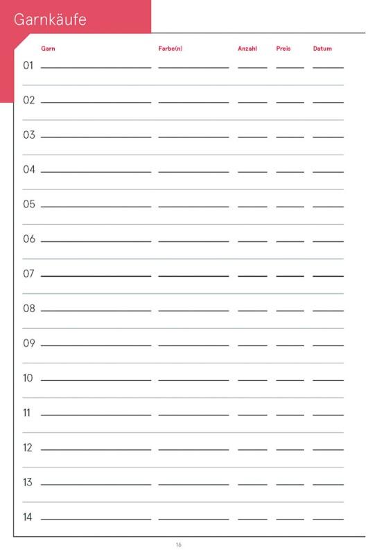 strickmich! - Strickplaner Das Original Garnkäufe
