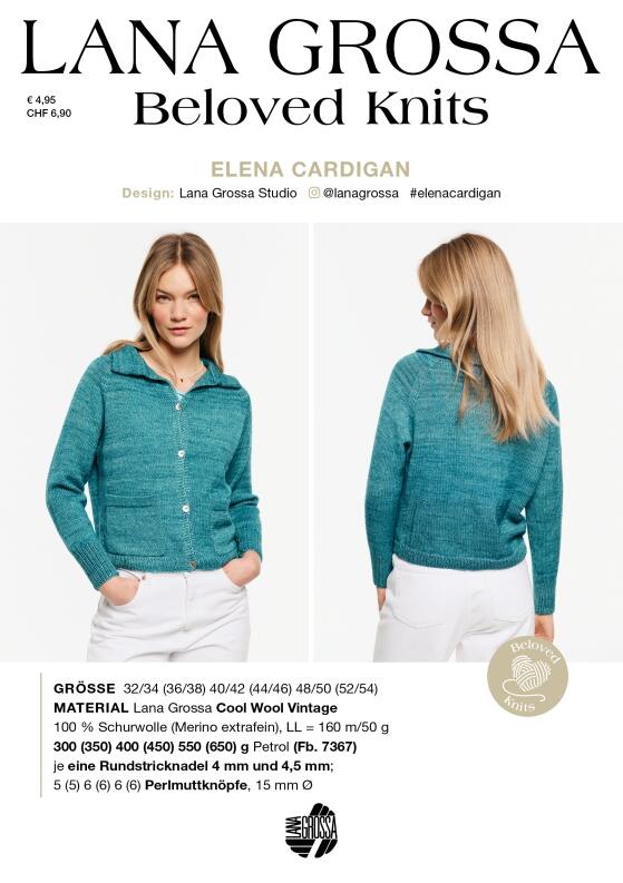 Lana Grossa Beloved Knits - Einzelanleitung Elena Cadigan