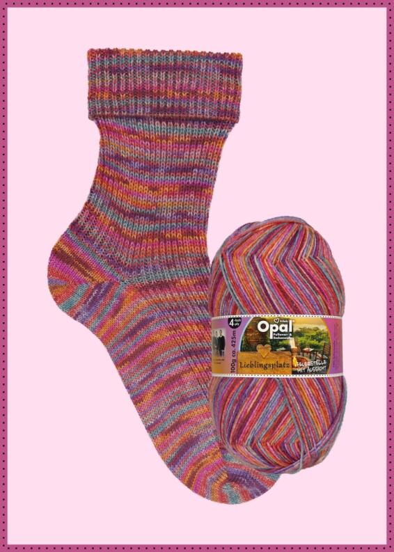 Opal  Lieblingsplatz  4fach Sockengarn 100g Farbe: 11463 Feuerstelle mit Aussicht