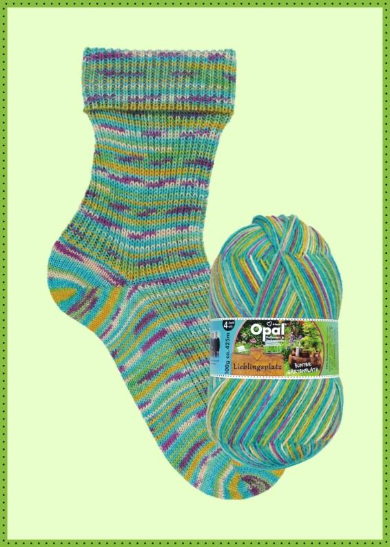 Opal  Lieblingsplatz  4fach Sockengarn 100g Farbe: 11464 Bunter Gartenplatz