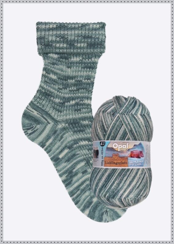 Opal  Lieblingsplatz  4fach Sockengarn 100g Farbe: 11465 Zeltplätzle im Schnee