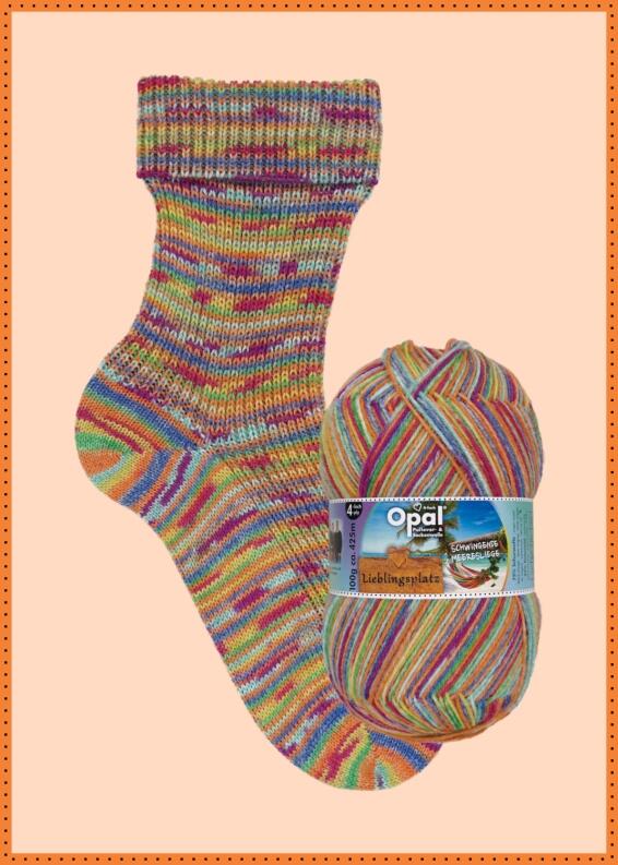 Opal  Lieblingsplatz  4fach Sockengarn 100g Farbe: 11466 Schwingende Meeresliege