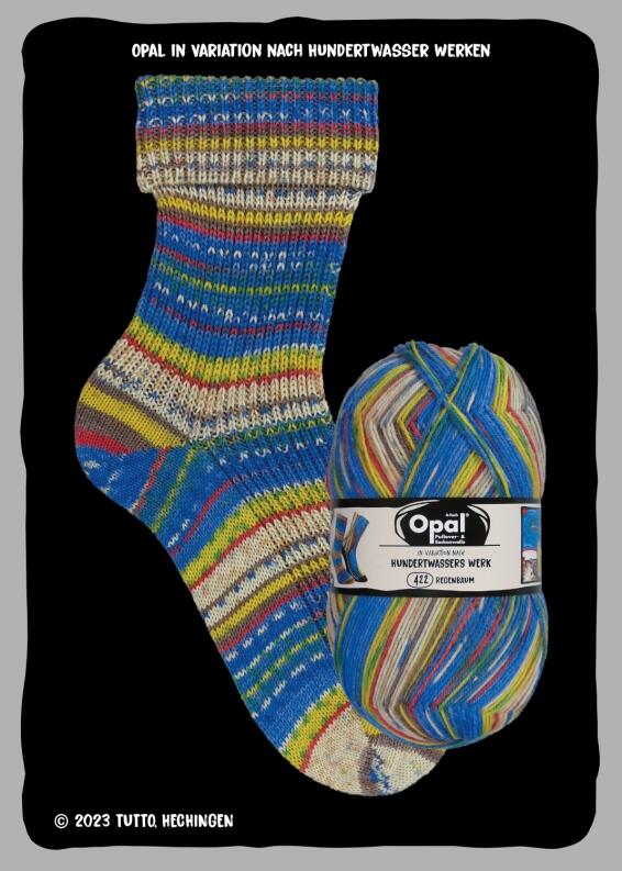 Opal  Hundertwasser  IV 4fach Sockengarn 100g Farbe: Regenbaum - Werk 422