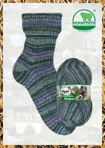 Opal Sockenwolle "Schafpate " 4-fach Sockengarn Farbe: Übernachtung in der Heide