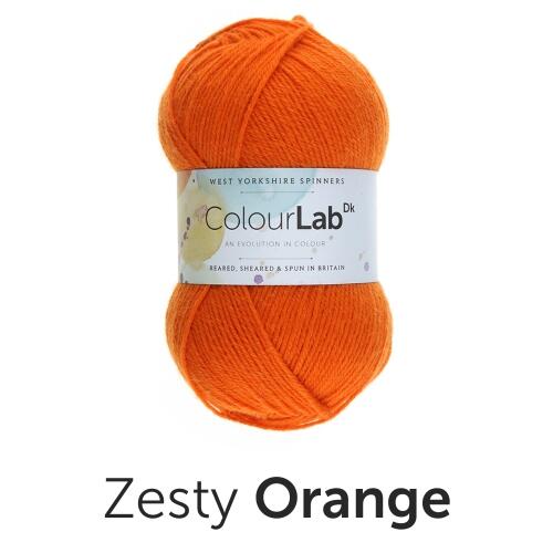 West Yorkshire Spinners ColourLab DK Unis Farbe: 476 zesty orange