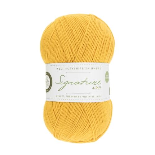 West Yorkshire Spinners Signature 4ply Unis 100g Farbe: 240 Butterscotch
