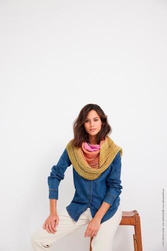 Lana Grossa Filati Tücher und Co. Nummer 05 Modell 01 aus Cool Wool Lace hand-dyed
