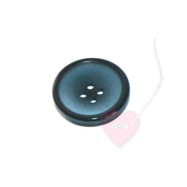 Modischer Kunststoff-Knopf rund 23mm Farbe: 69 hellblau
