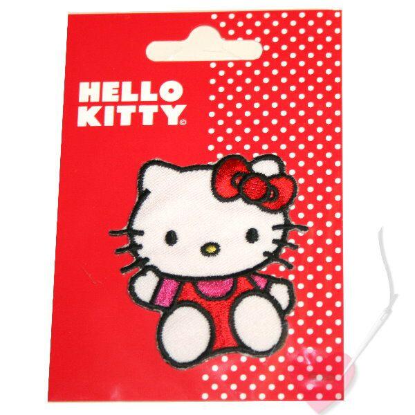 Hello Kitty © sitzend - Aufnäher zum bügeln