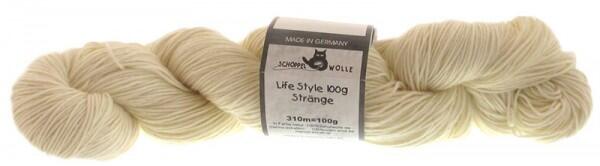 Schoppel Wolle Life Style ungefärbt - 100g Strang