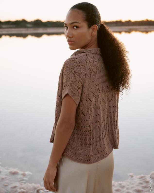 Lana Grossa Linea Pura Nr. 16 Modell 28 Weste Solo Lino