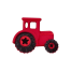 Traktor-Knopf 23mm - Knopf mit Öse Farbe 050 rot