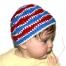 Kuschelweiche Baby-Mütze "Wellenreiter " für den Sommer aus Baumwolle und Kapok