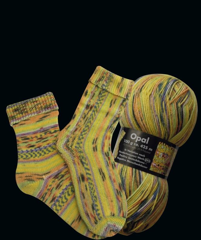 Opal  Hundertwasser  4fach Sockengarn 100g Farbe: 1431 Positive Seelenbäume