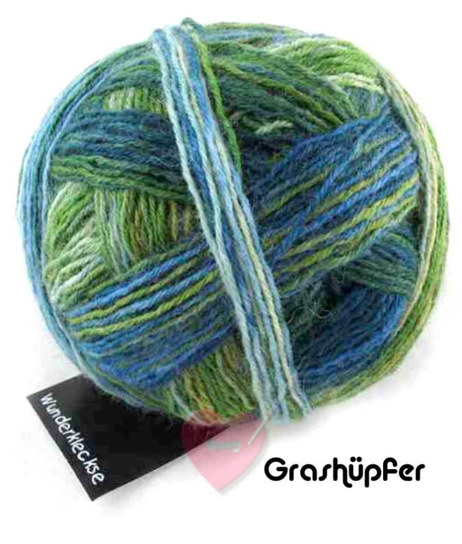 Schoppel Wunderklecks - kunstvoll bemaltes Sockengarn Farbe 2177 Grashüpfer